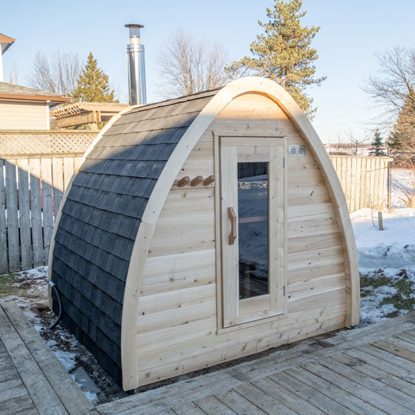 Canadian Timber MiniPOD Sauna by Leisurecraft - Home Sauna For Biohackers
