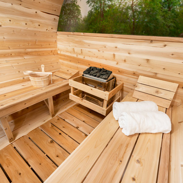 Canadian Timber Serenity MP Barrel Sauna by LeisureCraft - Home Sauna For Biohackers